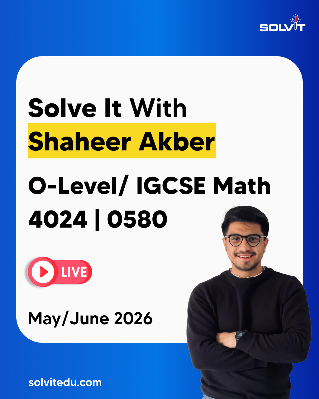 O-Level / IGCSE Mathematics May/June 2026